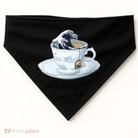 Tea Great Wave Off Kanagawa USA-Made Doggie Bandana thumb 0