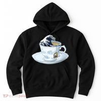 Tea Great Wave Off Kanagawa Hoodie thumb 0