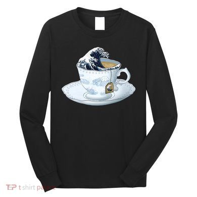 Tea Great Wave Off Kanagawa Long Sleeve Shirt