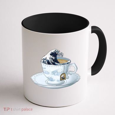 Tea Great Wave Off Kanagawa Coffee Mug back