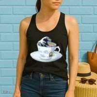 Tea Great Wave Off Kanagawa Women's Tank Top thumb 2