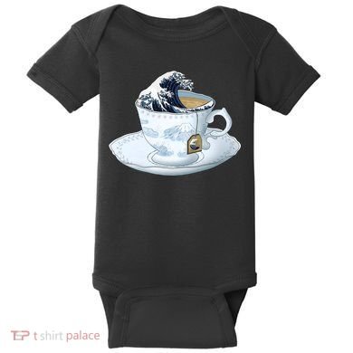 Tea Great Wave Off Kanagawa Baby Bodysuit