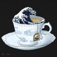 Tea Great Wave Off Kanagawa Toddler Hoodie thumb 2