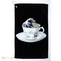 Tea Great Wave Off Kanagawa Golf Towel thumb 0