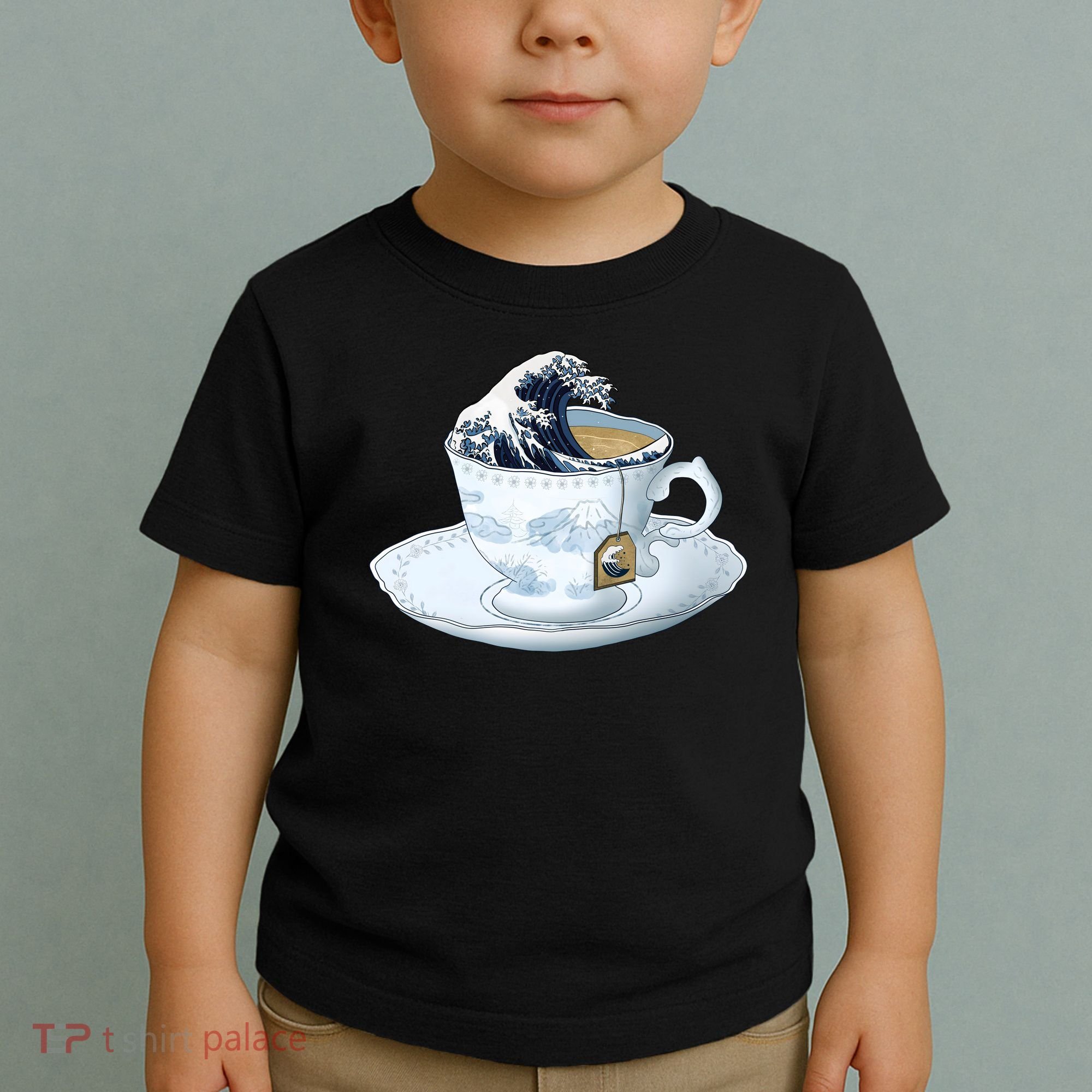 Tea Great Wave Off Kanagawa Toddler T-Shirt