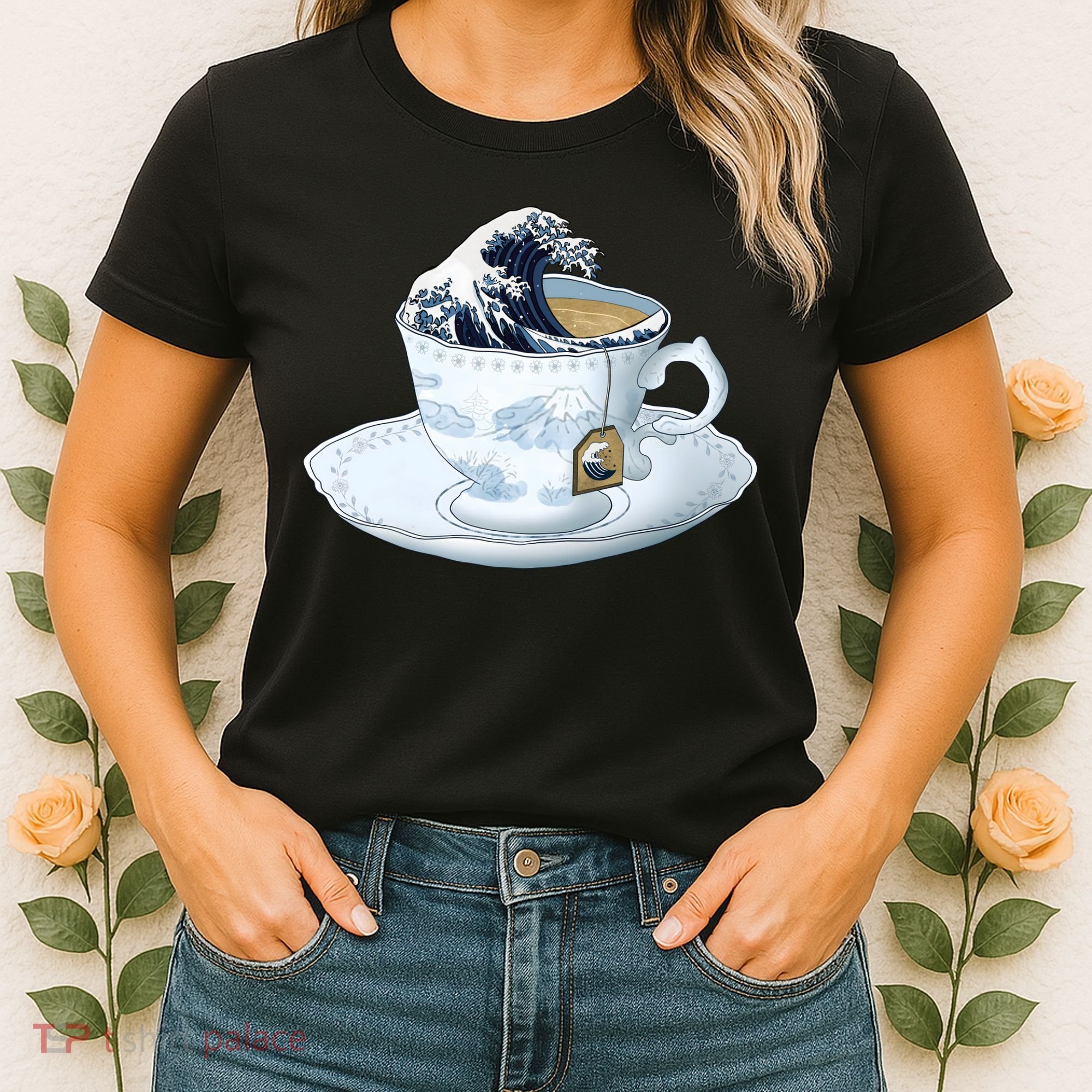 Tea Great Wave Off Kanagawa Women's T-Shirt