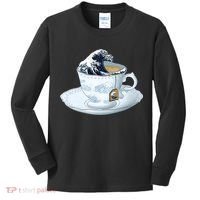 Tea Great Wave Off Kanagawa Kids Long Sleeve Shirt thumb 0