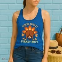 Thanksgiving Guess What Turkey Butt Women's Tank Top thumb 2