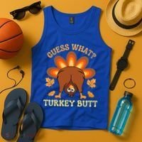 Thanksgiving Guess What Turkey Butt Tank Top thumb 4