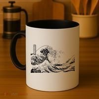 The Great Wave Classic Japanese Art Coffee Mug thumb 4