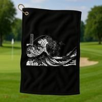 The Great Wave Classic Japanese Art Golf Towel thumb 1