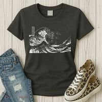 The Great Wave Classic Japanese Art Women's T-Shirt thumb 3