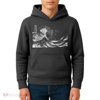 The Great Wave Classic Japanese Art Kids Hoodie thumb 4