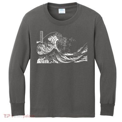 The Great Wave Classic Japanese Art Kids Long Sleeve Shirt