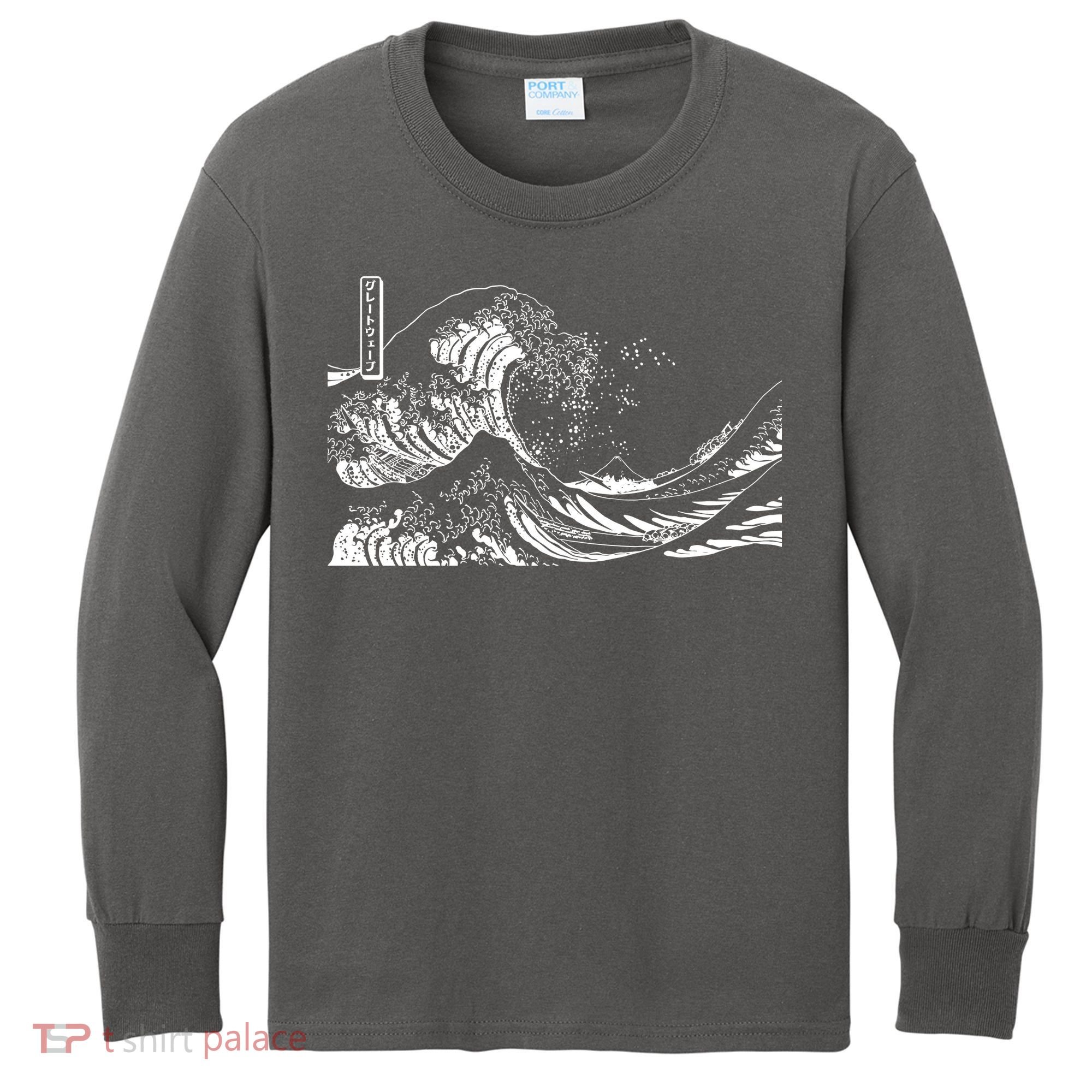 The Great Wave Classic Japanese Art Kids Long Sleeve Shirt
