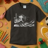 The Great Wave Classic Japanese Art Kids T-Shirt thumb 3