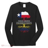 Texas Grown With Colombian Roots Colombia Long Sleeve Shirt thumb 0