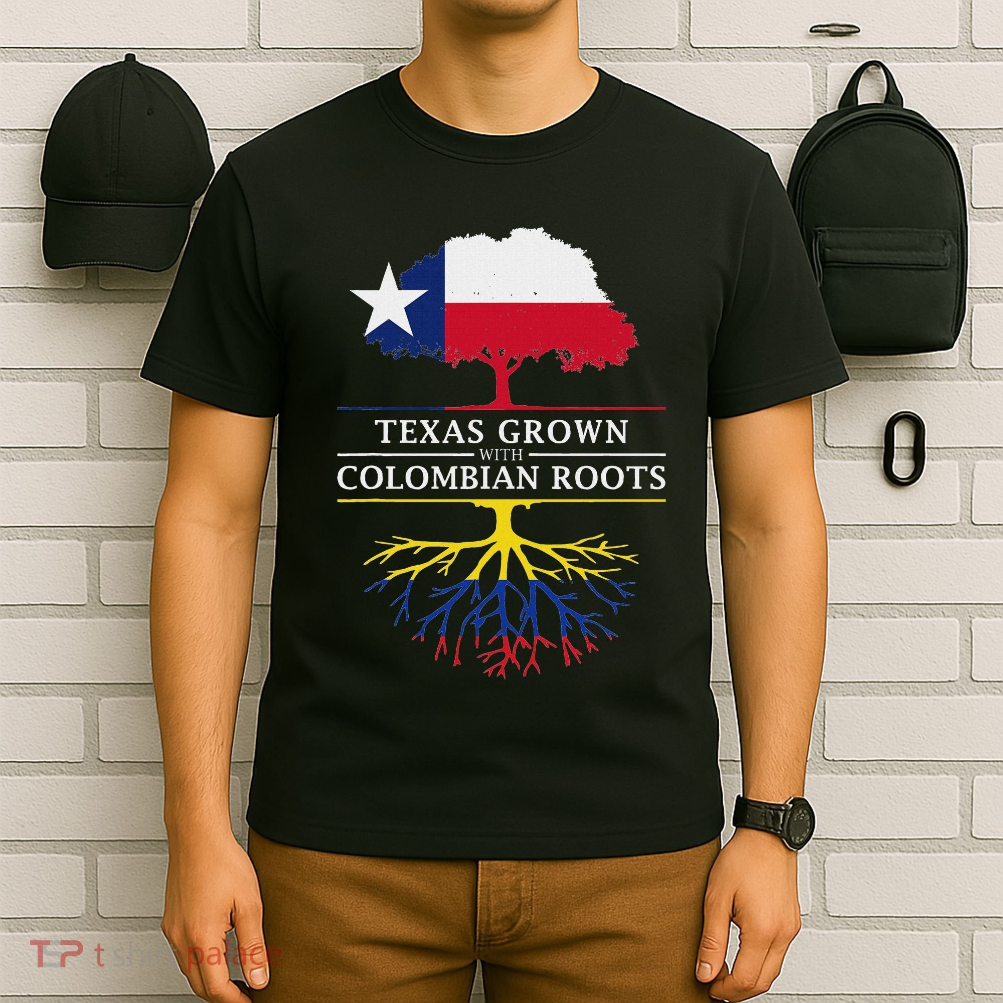 Texas Grown With Colombian Roots Colombia T-Shirt