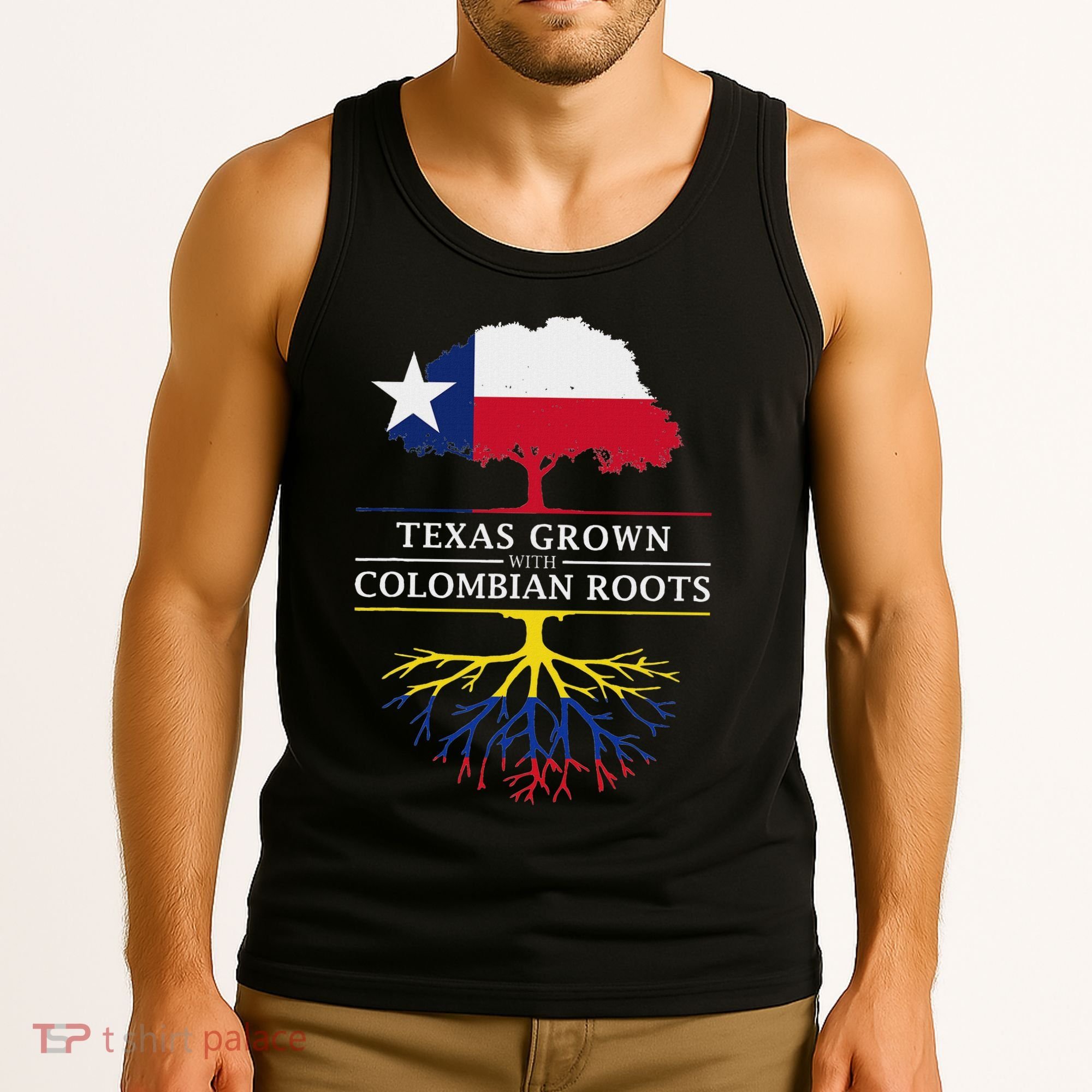 Texas Grown With Colombian Roots Colombia Tank Top