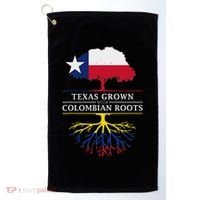 Texas Grown With Colombian Roots Colombia Golf Towel thumb 0
