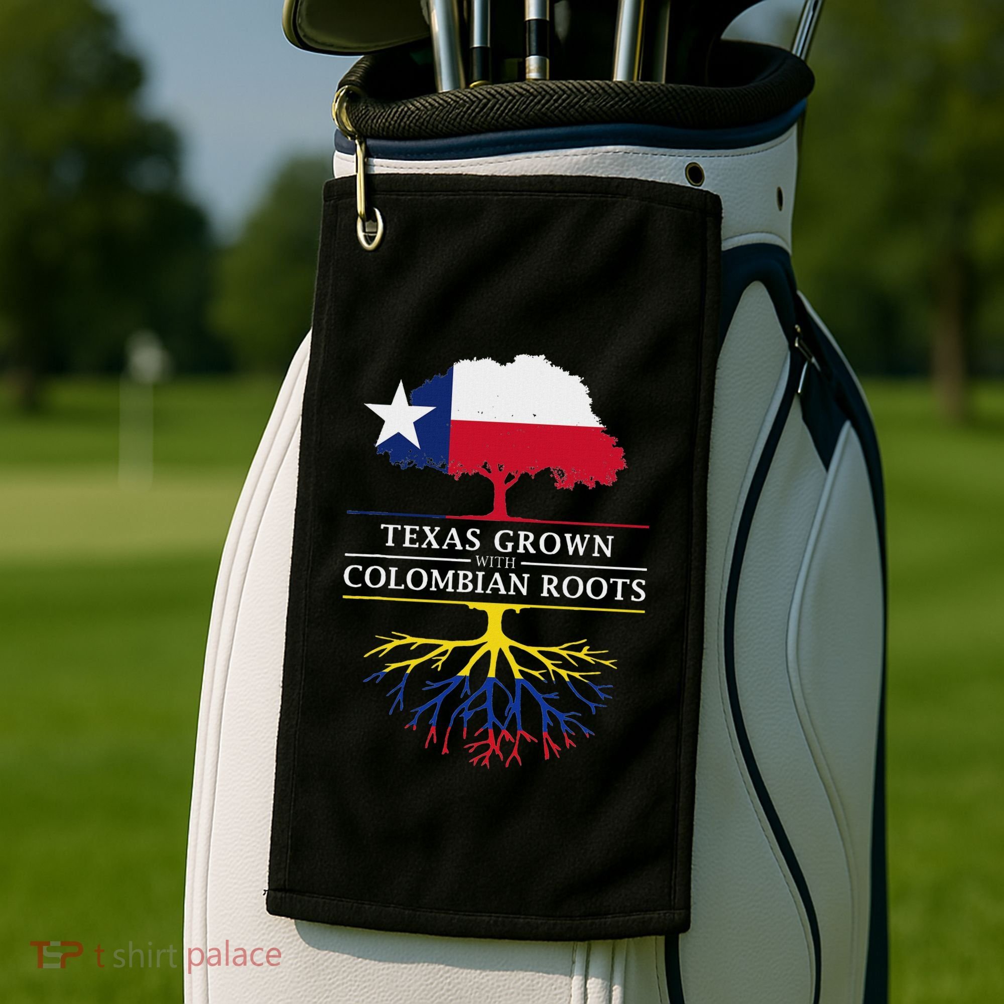 Texas Grown With Colombian Roots Colombia Golf Towel
