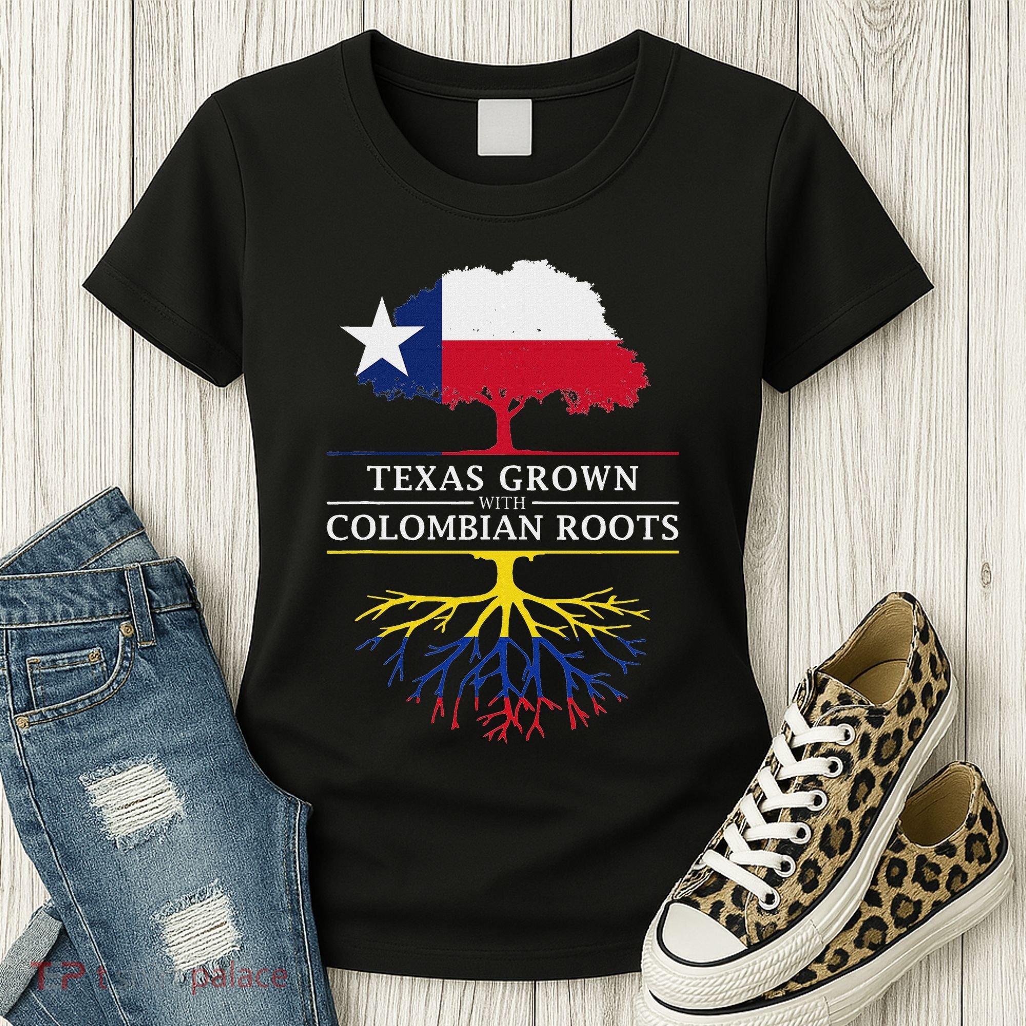 Texas Grown With Colombian Roots Colombia Women's T-Shirt