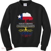 Texas Grown With Colombian Roots Colombia Kids Sweatshirt thumb 0
