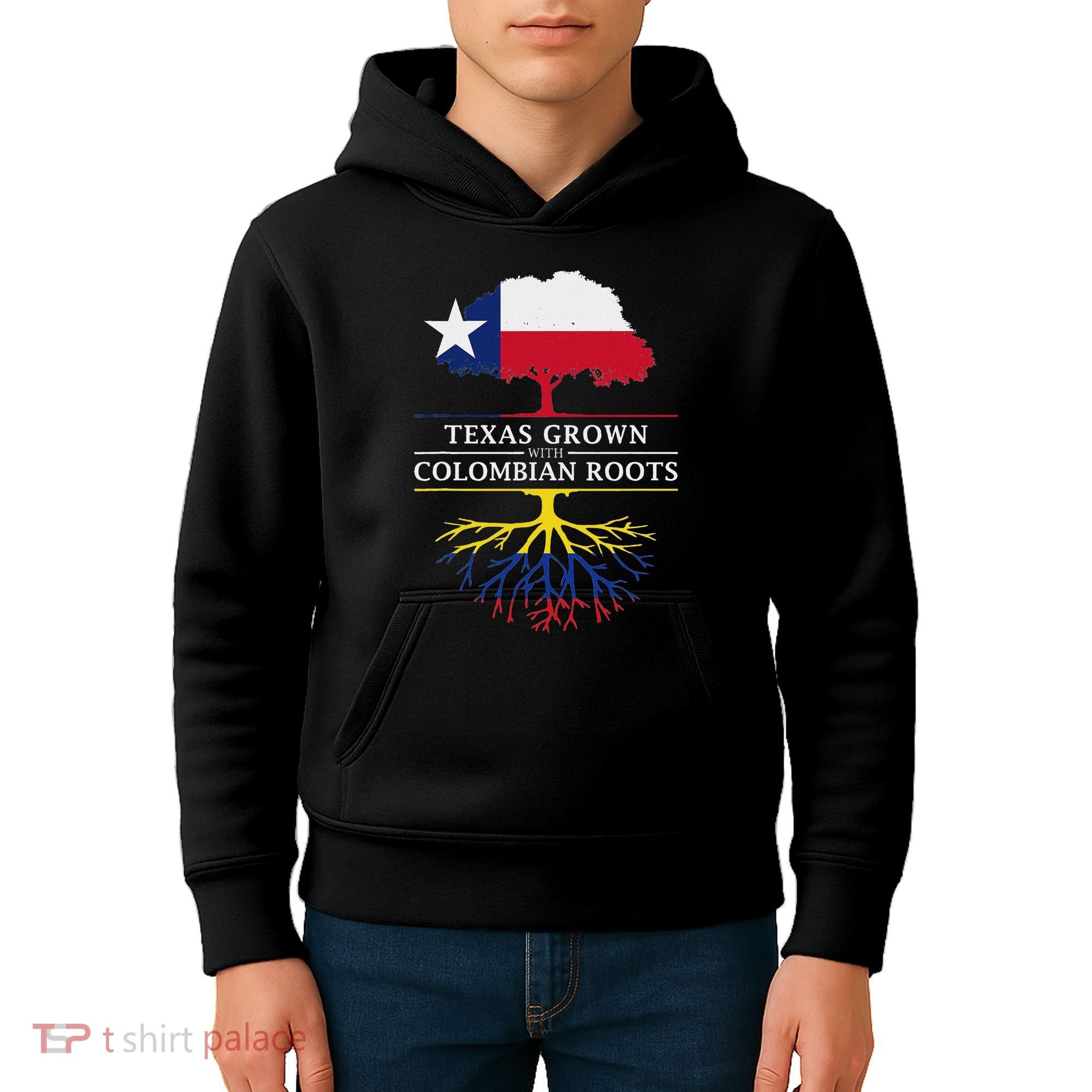 Texas Grown With Colombian Roots Colombia Kids Hoodie