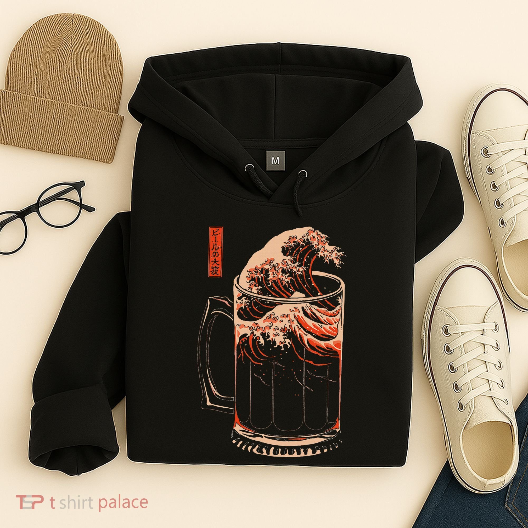 The Great Wave Of Beer Hoodie