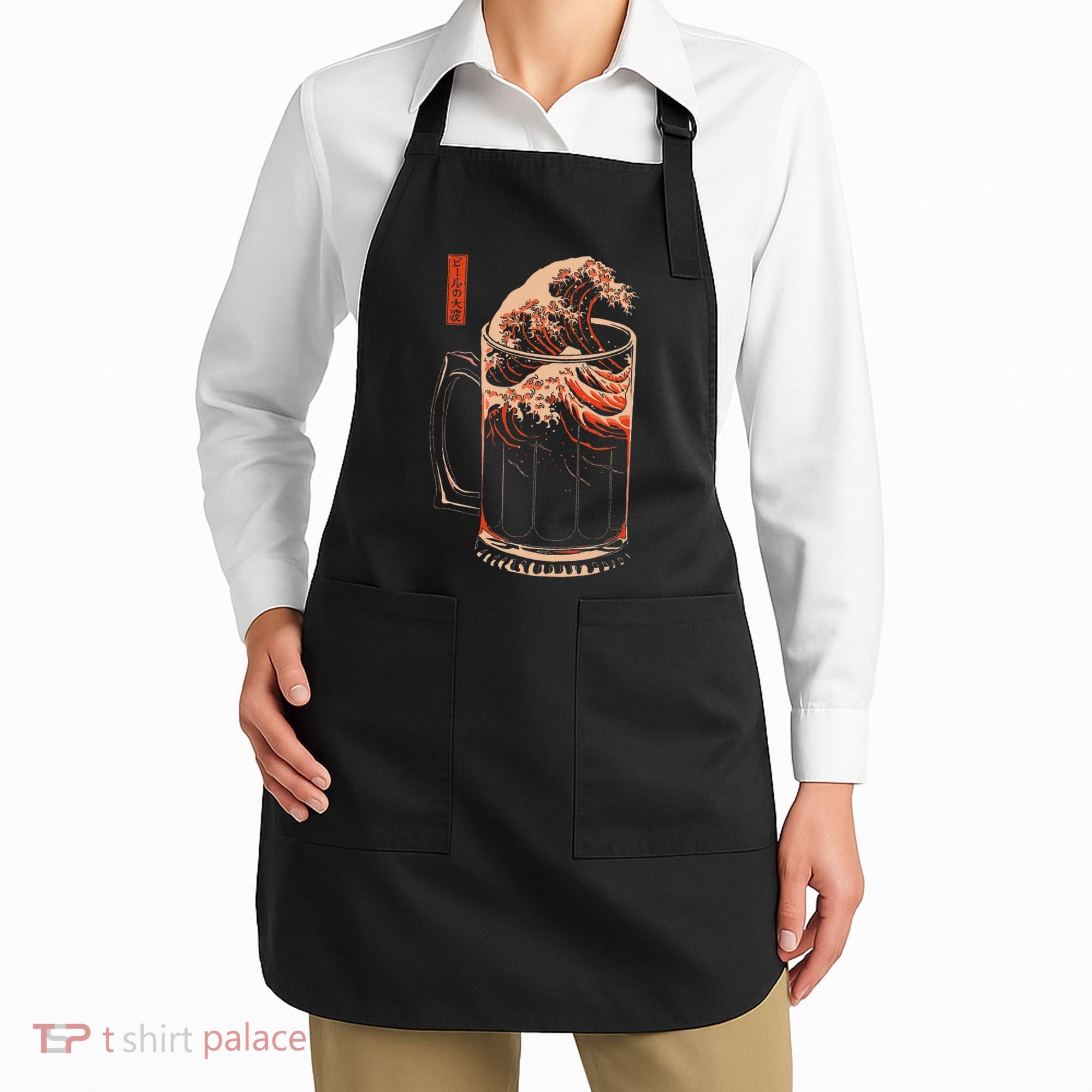 The Great Wave Of Beer Apron