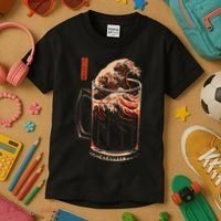 The Great Wave Of Beer Kids T-Shirt thumb 3