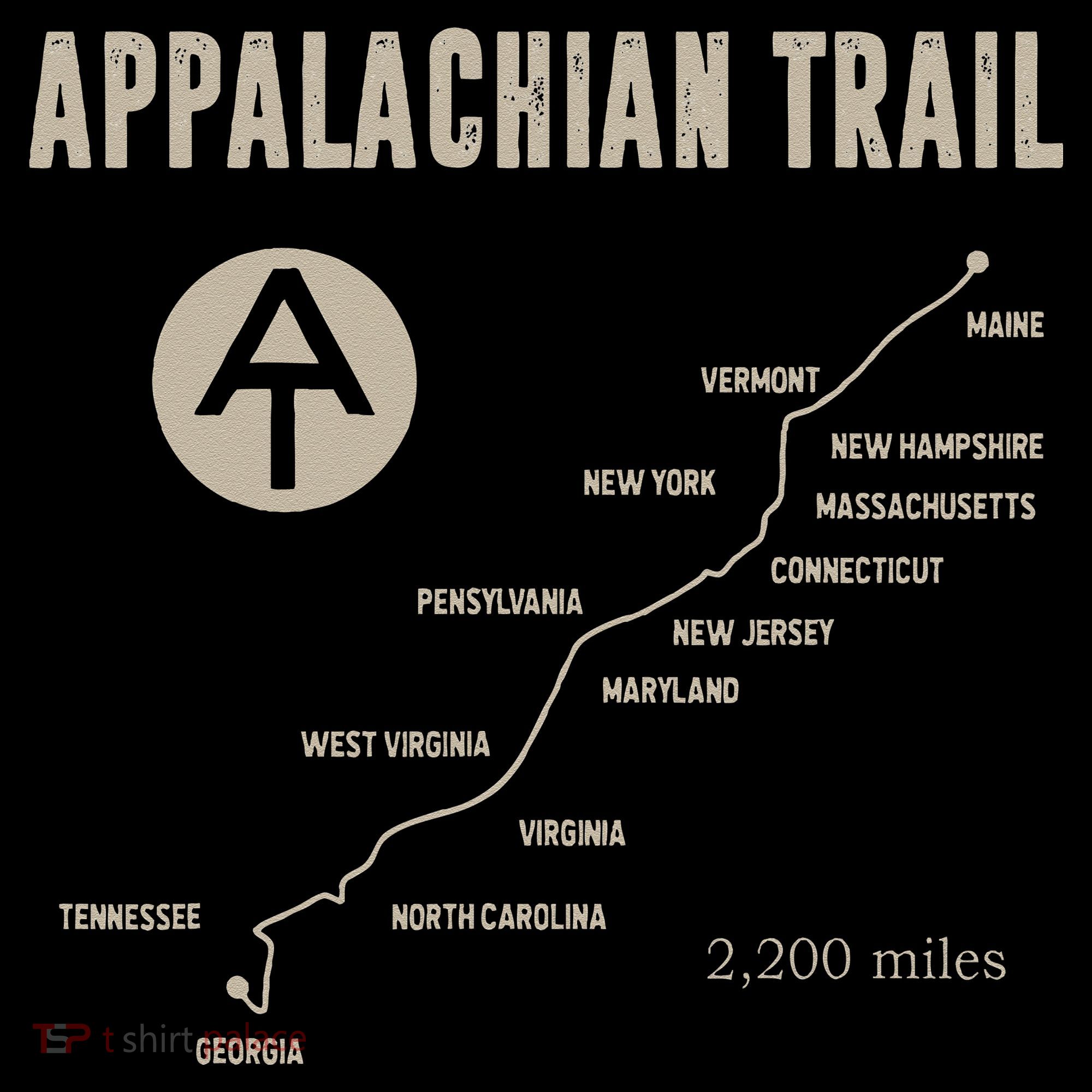 Thruh Hiker Appalachian Trail Hiking USA-Made Doggie Bandana