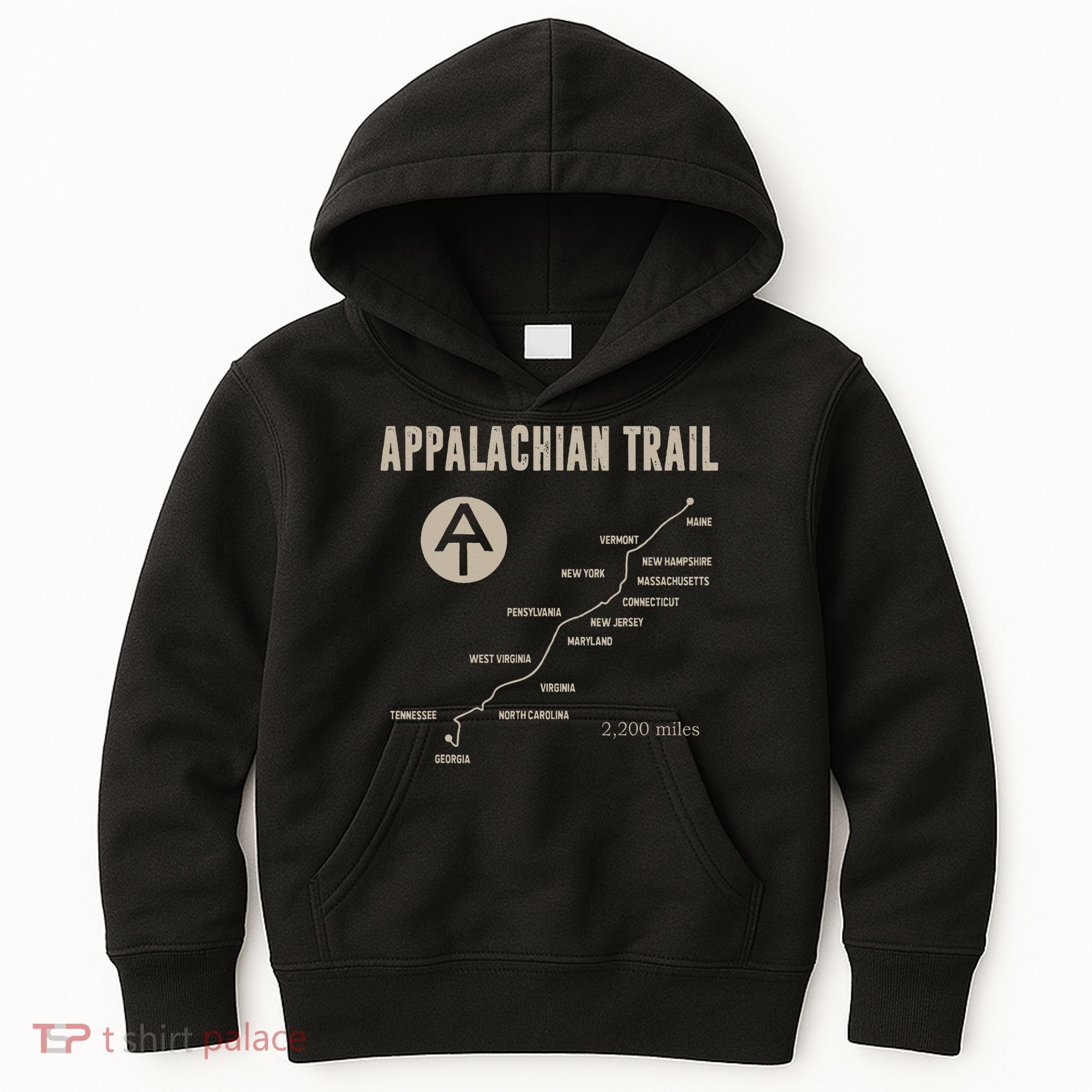 Thruh Hiker Appalachian Trail Hiking Kids Hoodie
