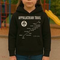 Thruh Hiker Appalachian Trail Hiking Kids Hoodie thumb 3