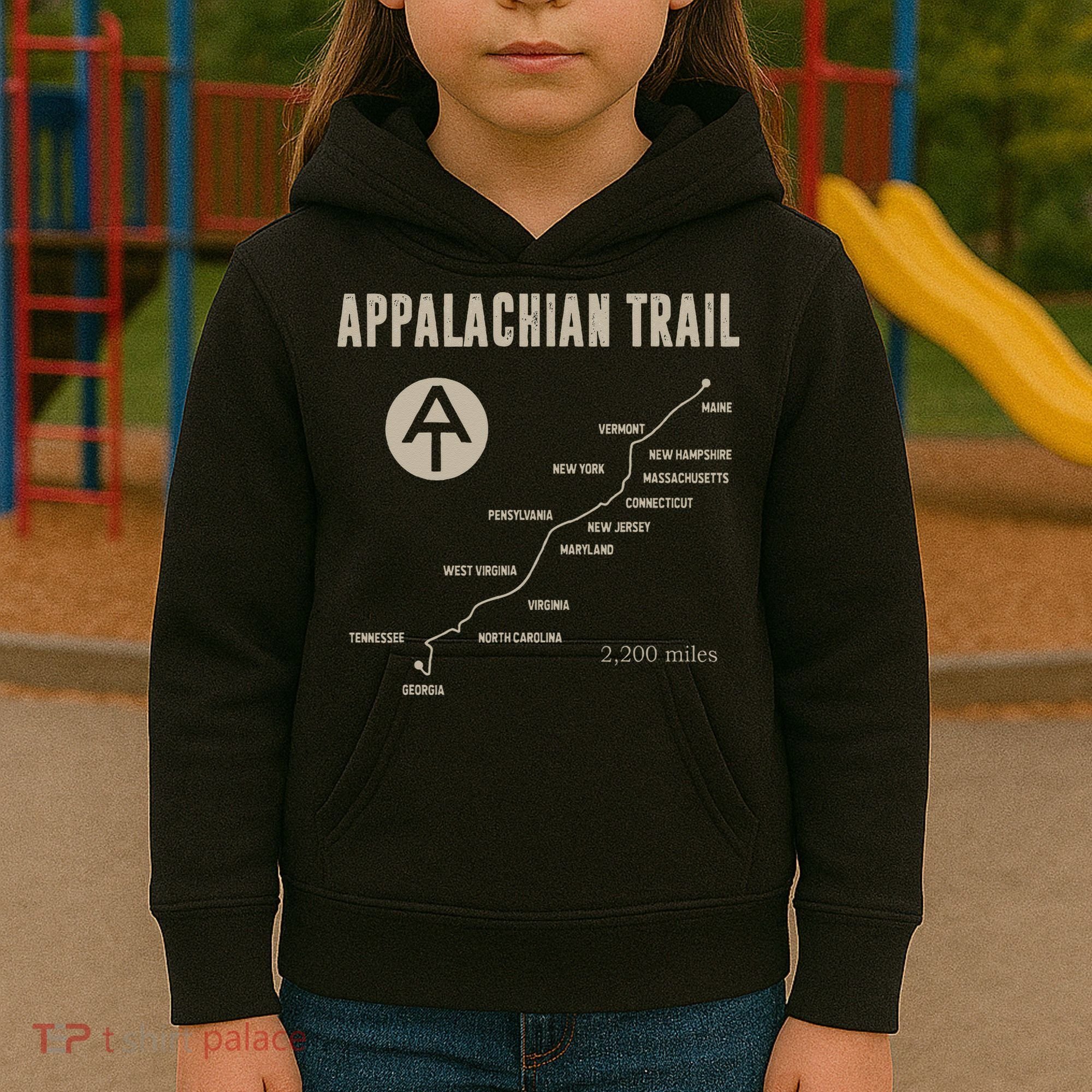 Thruh Hiker Appalachian Trail Hiking Kids Hoodie