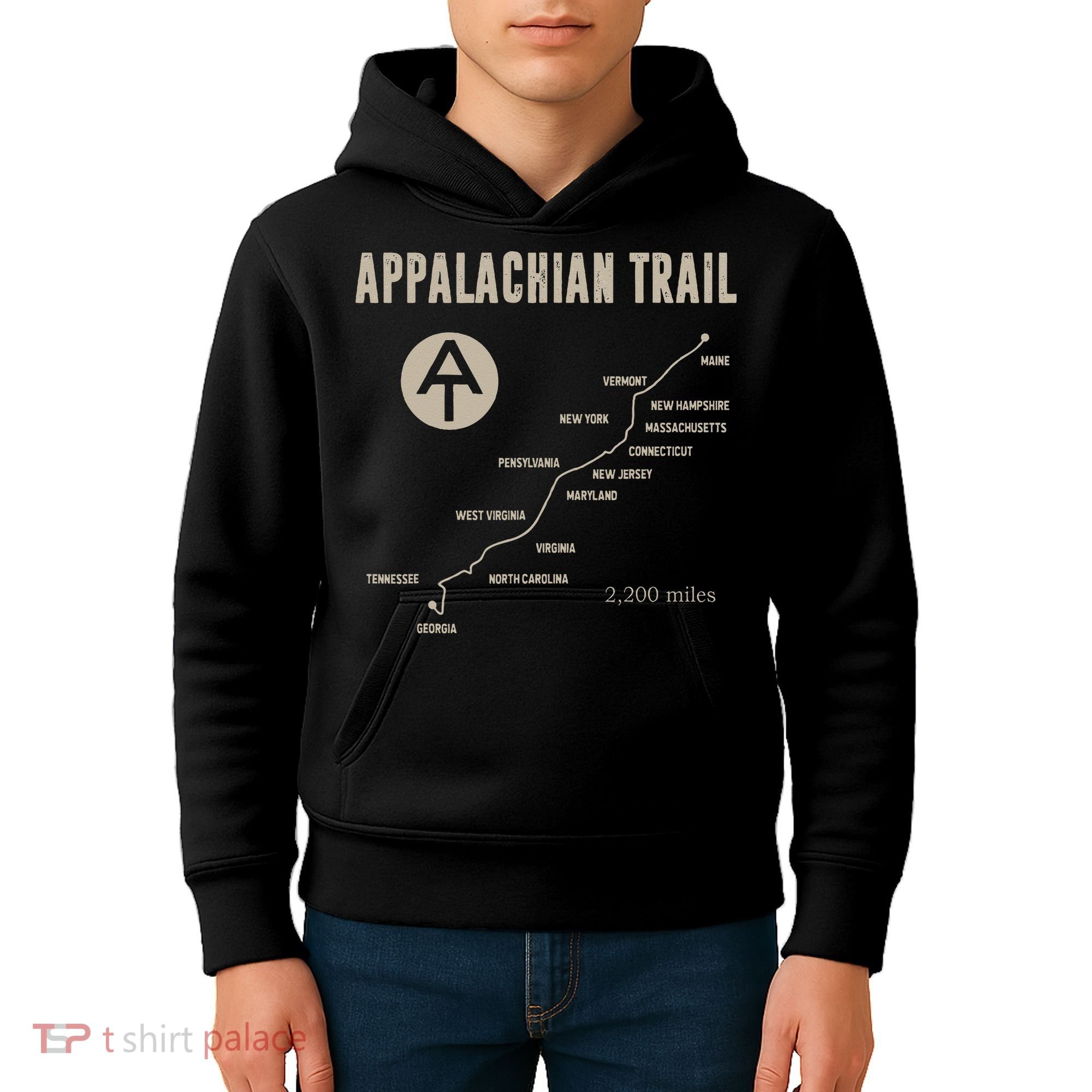 Thruh Hiker Appalachian Trail Hiking Kids Hoodie