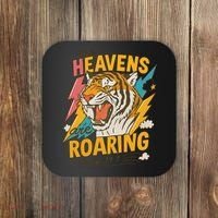 The Heavens Are Roaring Tiger Christian Meme Coaster thumb 0