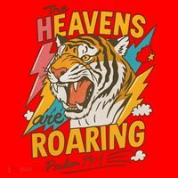 The Heavens Are Roaring Tiger Christian Meme Santa Hat thumb 1