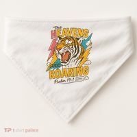 The Heavens Are Roaring Tiger Christian Meme USA-Made Doggie Bandana thumb 0