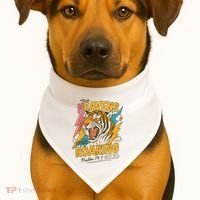 The Heavens Are Roaring Tiger Christian Meme USA-Made Doggie Bandana thumb 1