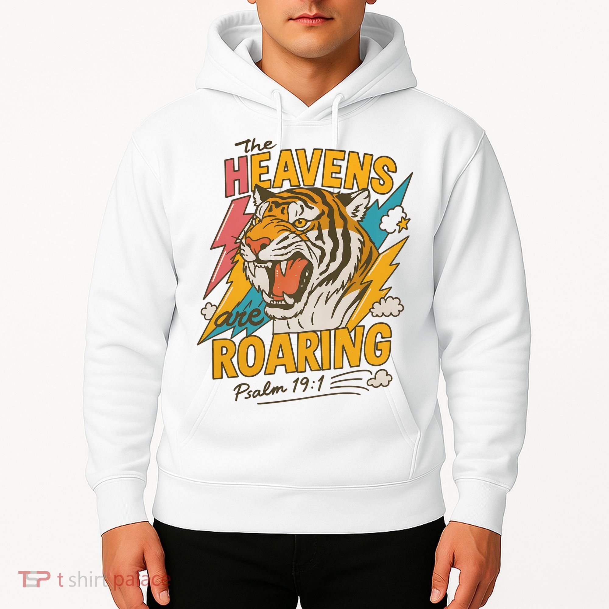 The Heavens Are Roaring Tiger Christian Meme Hoodie