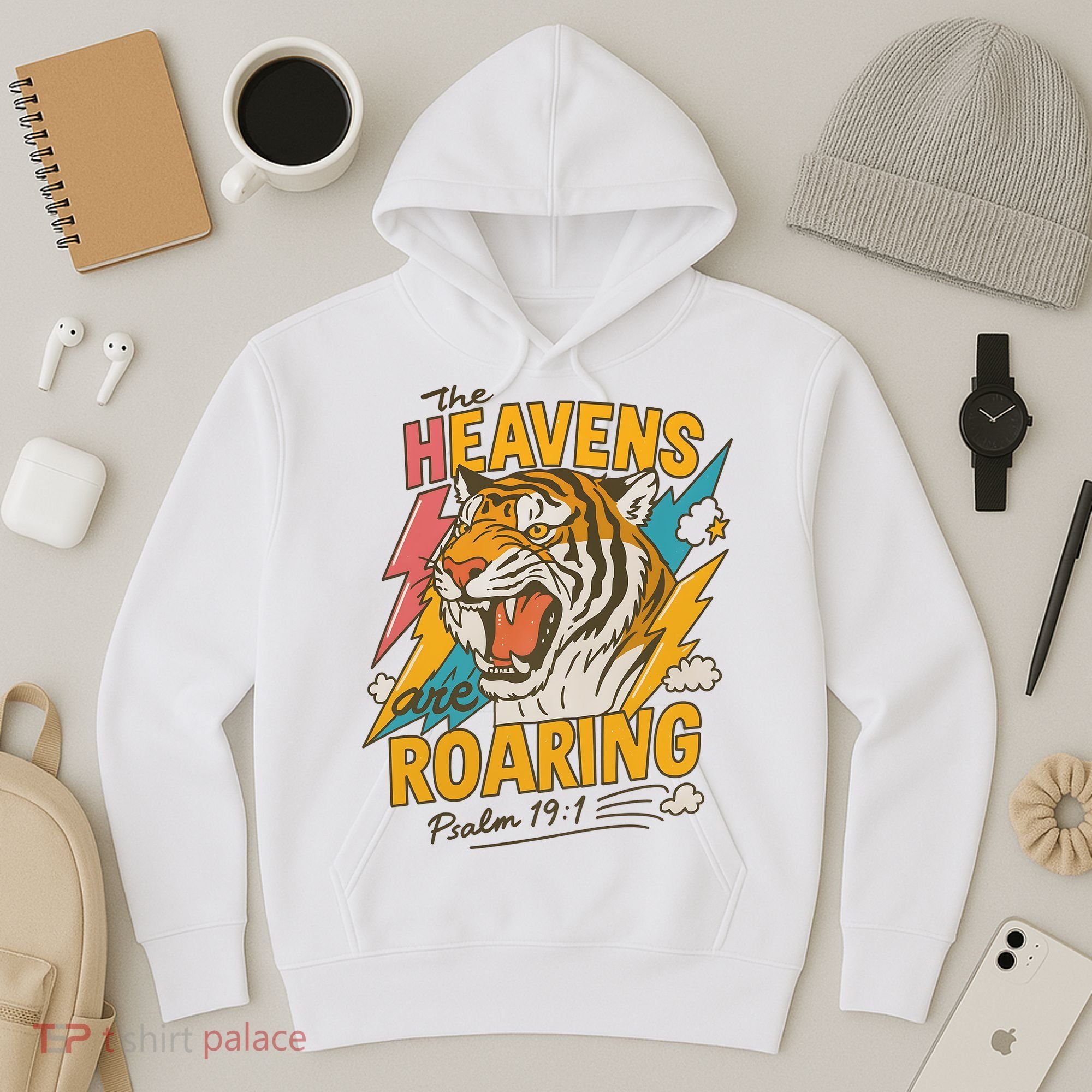 The Heavens Are Roaring Tiger Christian Meme Hoodie