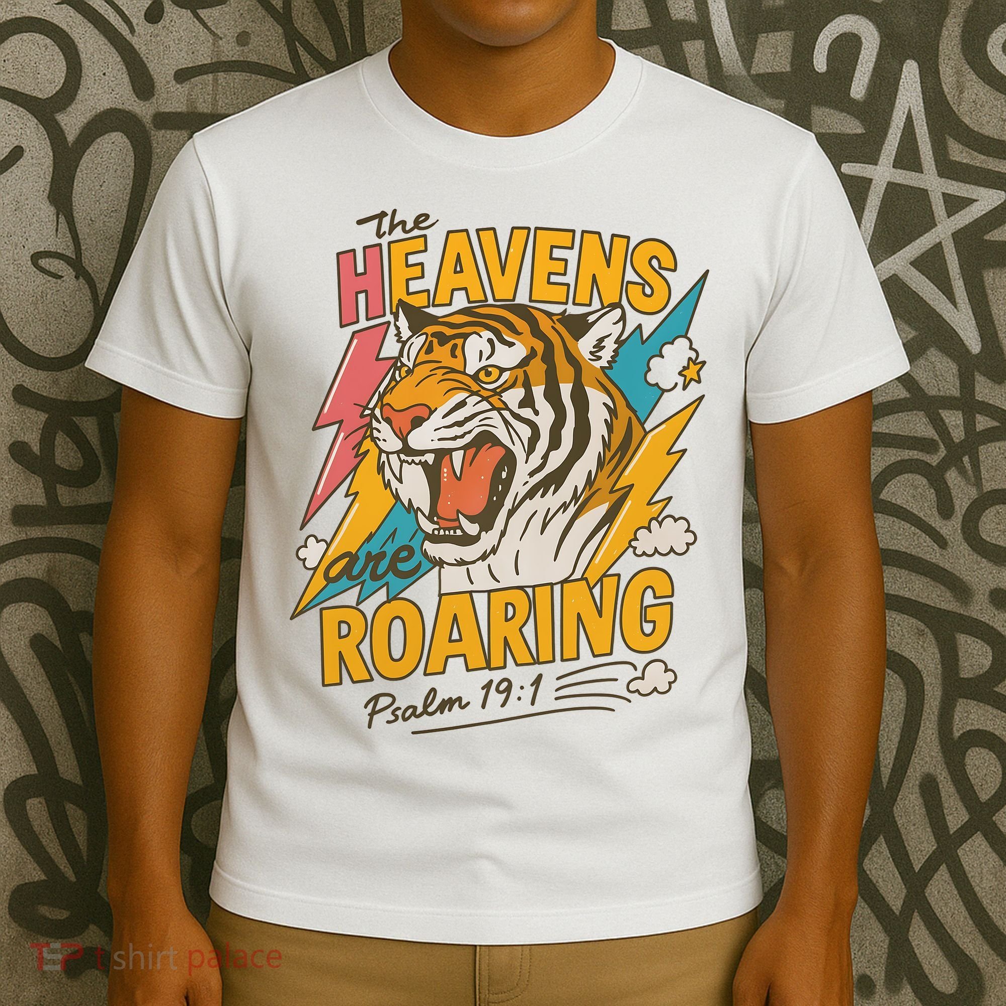 The Heavens Are Roaring Tiger Christian Meme T-Shirt