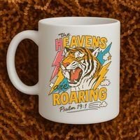 The Heavens Are Roaring Tiger Christian Meme Coffee Mug thumb 2