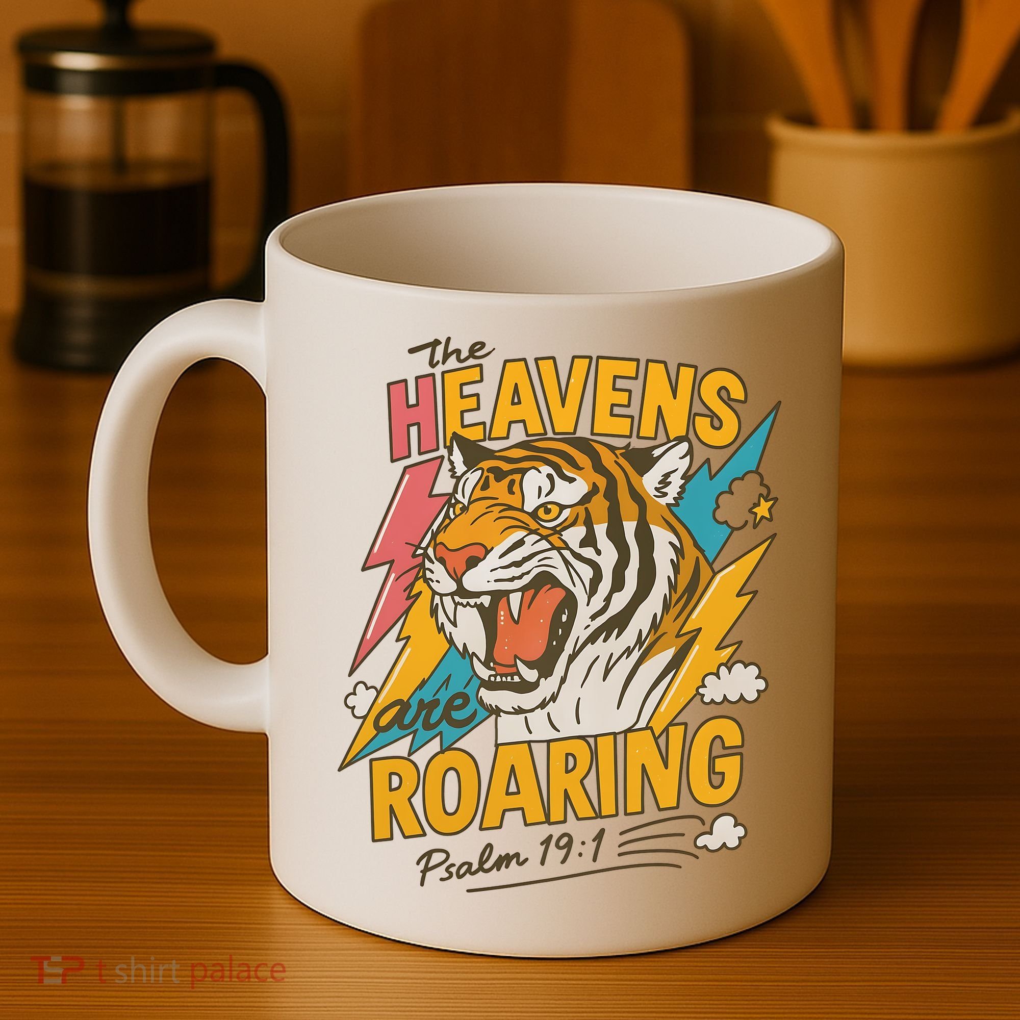 The Heavens Are Roaring Tiger Christian Meme Coffee Mug
