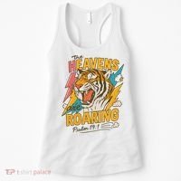 The Heavens Are Roaring Tiger Christian Meme Women's Tank Top thumb 0