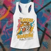 The Heavens Are Roaring Tiger Christian Meme Women's Tank Top thumb 3
