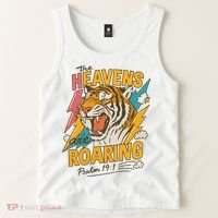 The Heavens Are Roaring Tiger Christian Meme Tank Top thumb 2