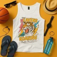 The Heavens Are Roaring Tiger Christian Meme Tank Top thumb 4