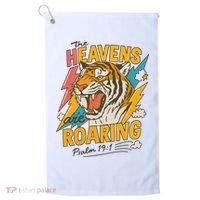 The Heavens Are Roaring Tiger Christian Meme Golf Towel thumb 0